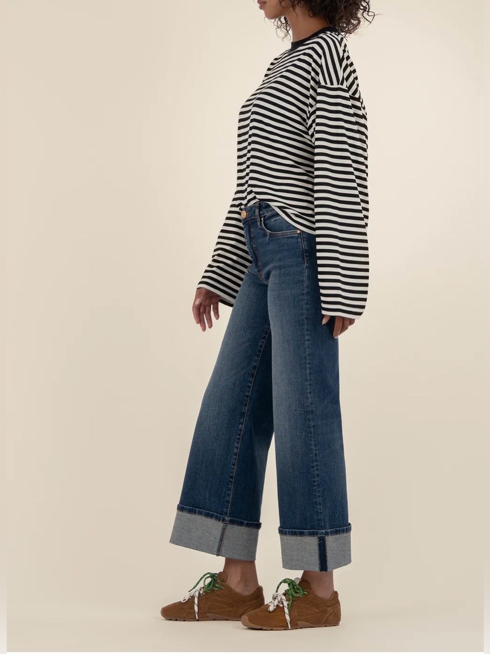 Kut from the Kloth "Meg" Ab Fab High Rise Cuffed/Rolled Hem Jeans SZ 10 - Picture 2 of 5